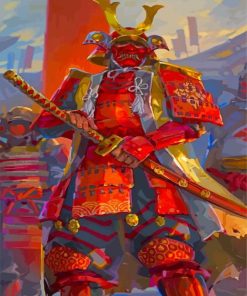 Masked Samurai paint by numbers