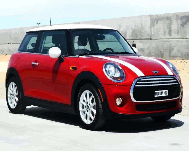 Mini Cooper paint by number