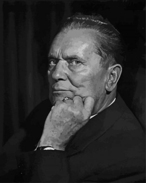 Monochrome Josip Broz Tito paint by number