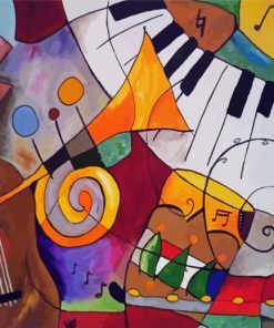 Music Cubism paint by number