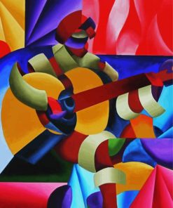 Musician Cubism paint by numbers