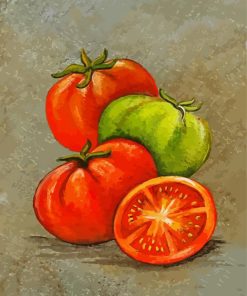 Orange And Green Tomatoes paint by numbers