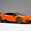 Orange Lamborghini Huracan paint by number