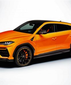 Orange Lamborghini Urus paint by number
