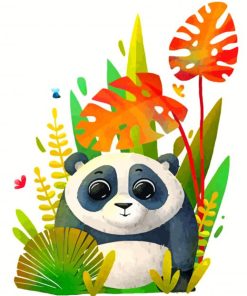 Panda Illustration paint by numbers