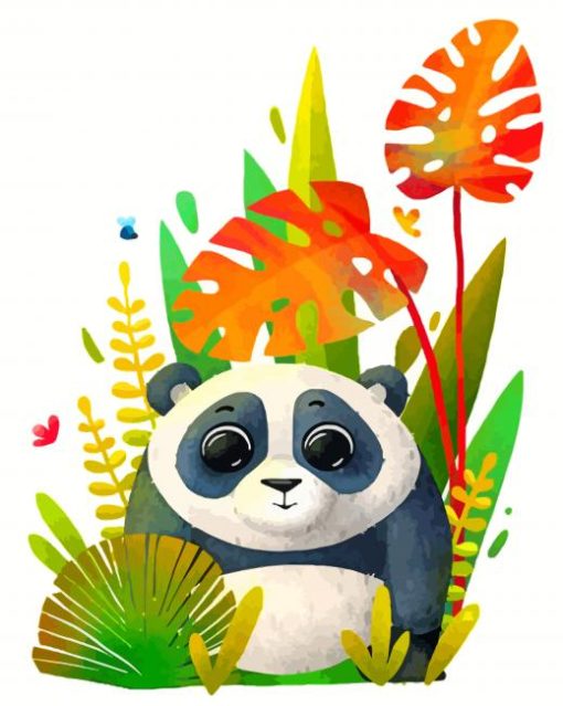 Panda Illustration paint by numbers