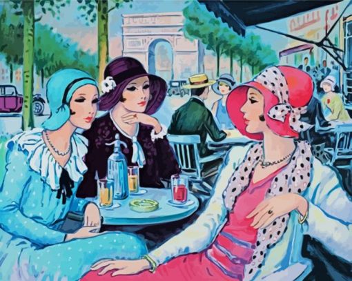 Parisian Deco Ladies paint by numbers