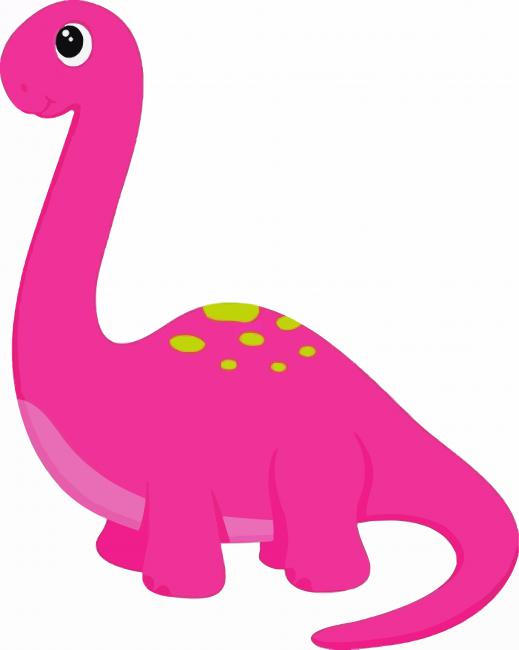 Pink Dinosaur paint by number
