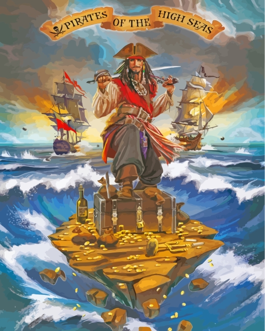 Pirate Of The Caribbean paint by numbers