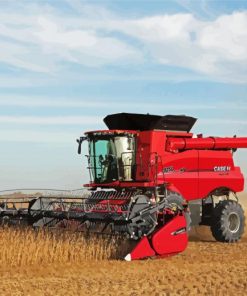 Red Combine paint by numbers