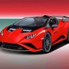 Red Lamborghini Huracan paint by number