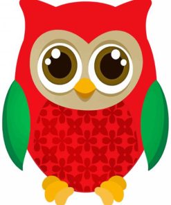Red Owl paint by number