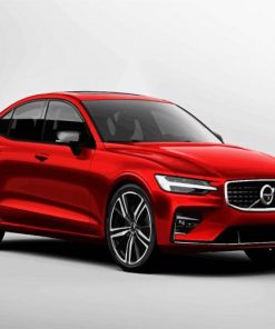 Red Volvo Sport Car paint by numbers