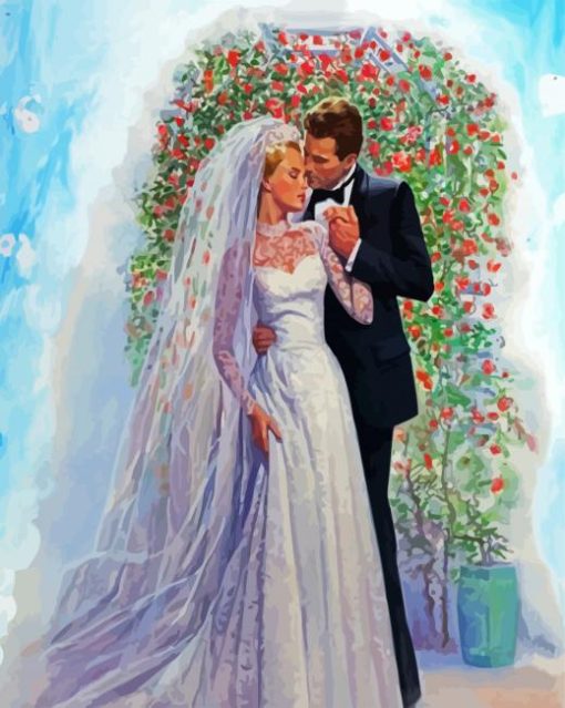 Romantic Bride And Groom paint by numbers