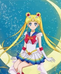Sailor Moon On The Moon paint by numbers