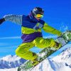 Snowboarding Sport paint by numbers