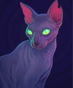 Sphynx With Green Eyes paint by numbers