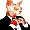 Sphynx Cat In Suit paint by numbers