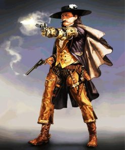 Steampunk Man paint by numbers