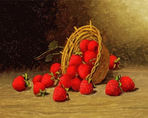 Strawberries Basket paint by numbers