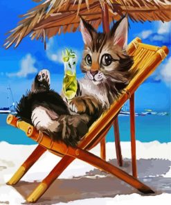 Summer Cat paint by number