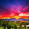 Summer Sunset At Teton paint by number