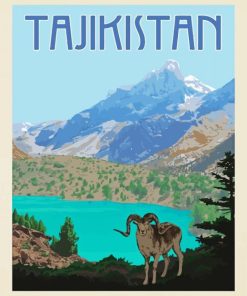 Tajikistan paint by number
