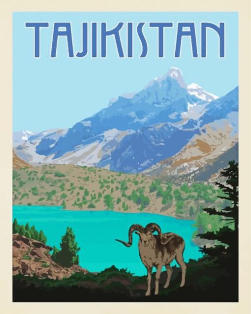 Tajikistan paint by number