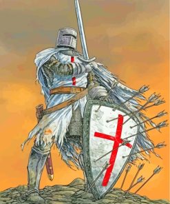 Templar Knight paint by numbers