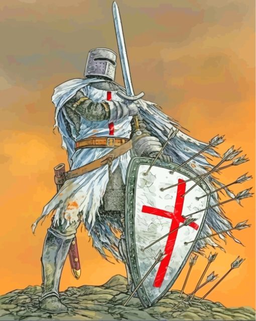 Templar Knight paint by numbers