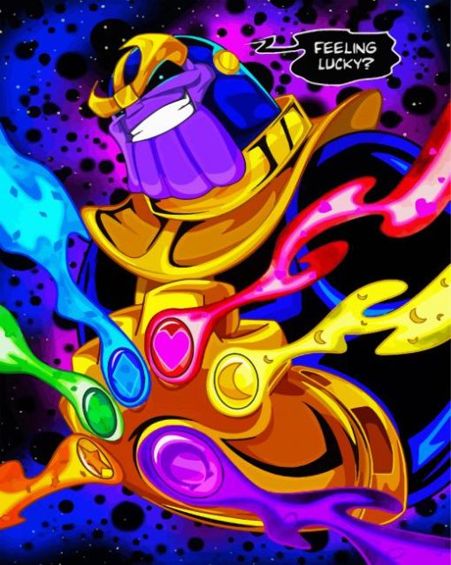 thanos animation art paint by numbers