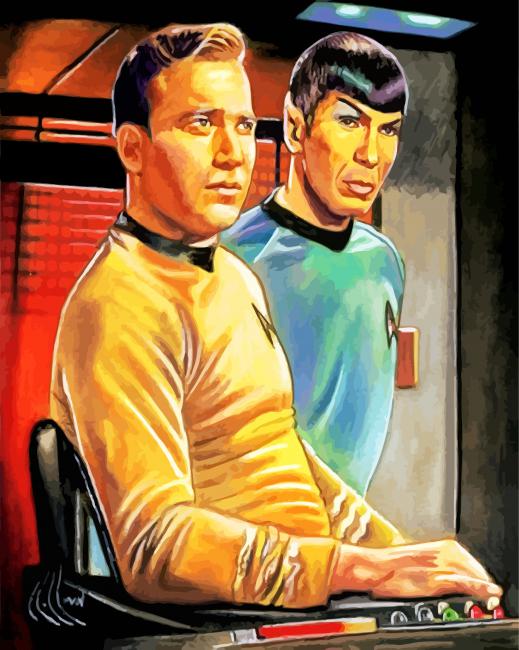 Trek Spock And James T Kirk Star Trek paint by numbers