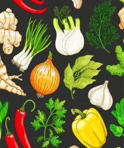 Vegetables Illustration paint by number