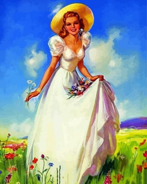Vintage Woman paint by number