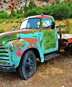 Vintage Chevy Truck paint by numbers