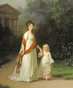 Vintage Classy Mother And Daughter paint by numbers