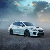 White Subaru WRX paint by number