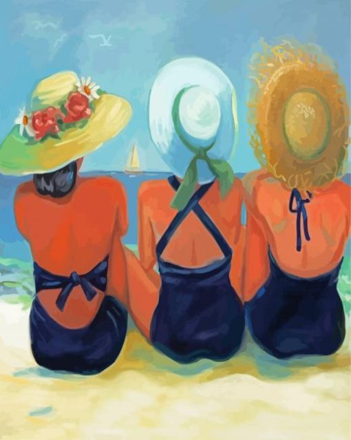 Women On The Beach paint by numbers