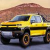 Yellow Chevy paint by numbers