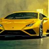 Yellow Lamborghini Huracan paint by number