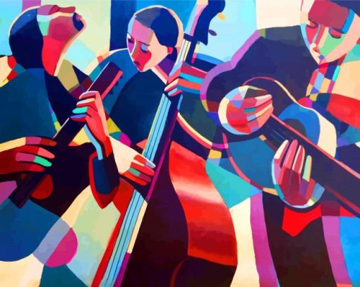 Abstract Jazz Musicians paint by number