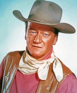 Actor John Wayne paint by number