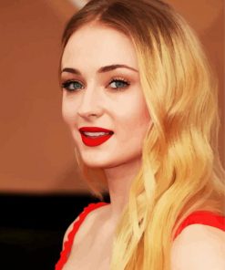 Actress Sophie Turner paint by numbers