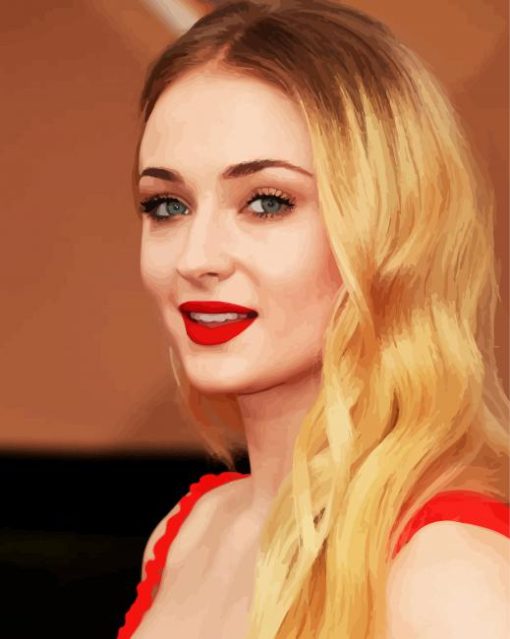 Actress Sophie Turner paint by numbers