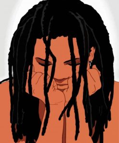African Girl Dreadlocks paint by numbers