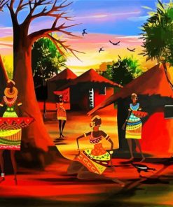 African Camp paint by number