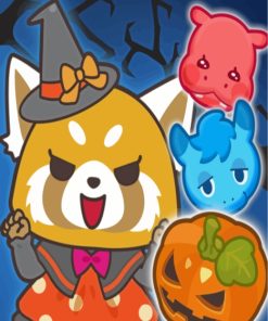 Aggretsuko On Halloween paint by numbers