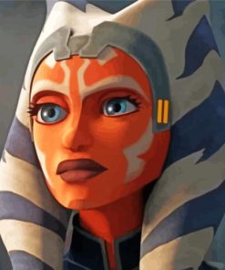 Ahsoka Character Of Star Wars paint by number