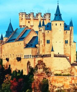 Alcazar De Segovia Castle paint by numbers