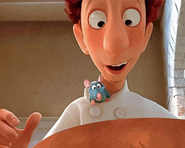 Alfredo And Remy Ratatouille paint by number